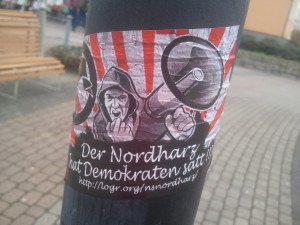Naziaufkleber in Halberstadt